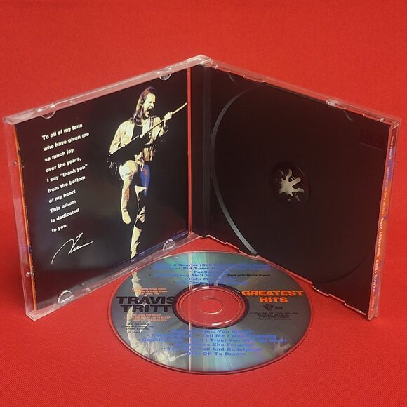 Travis Tritt Greatest Hits From The Beginning CD 1995 Signed - Picture 6 of 8